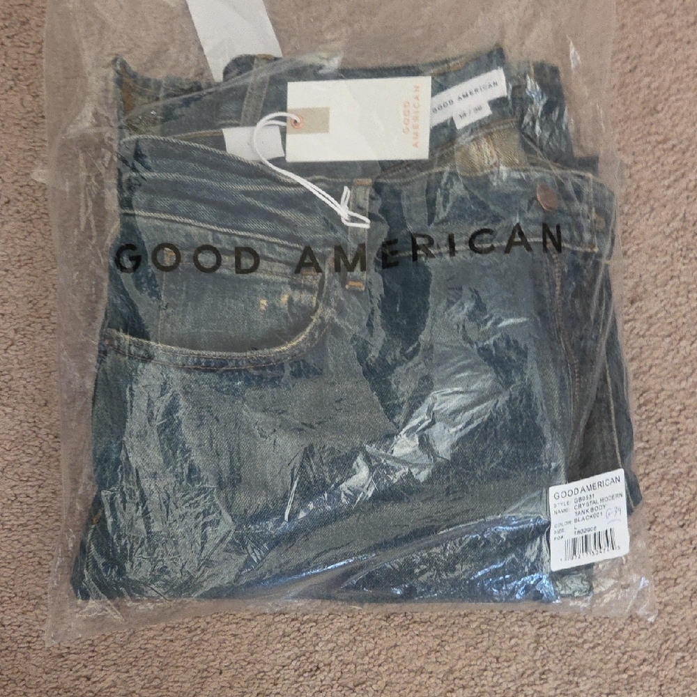 Good American Men's Indigo Slim Straight Jeans